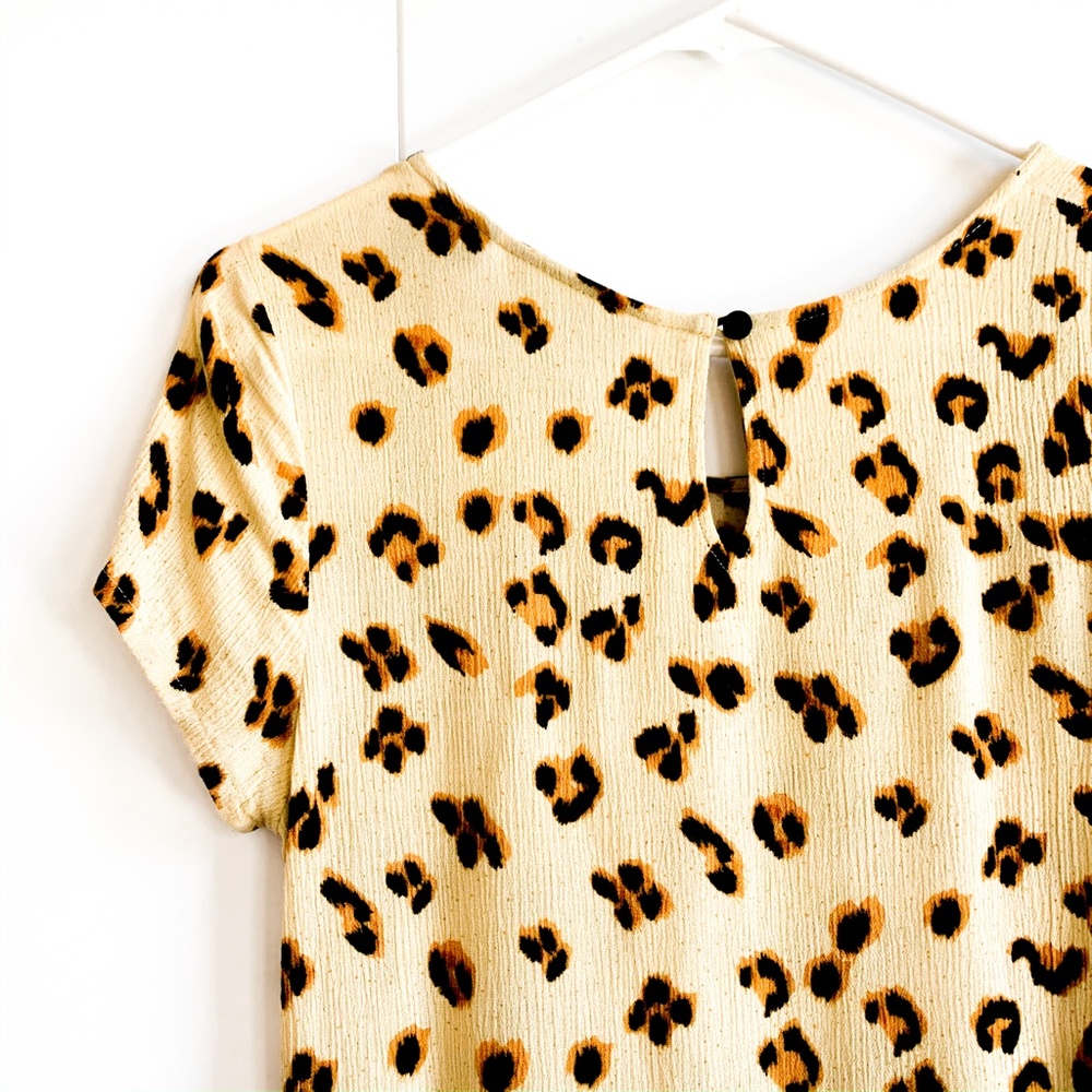 MINKPINK eclectic leopard mini dress scoop neck - Picture 2 of 3